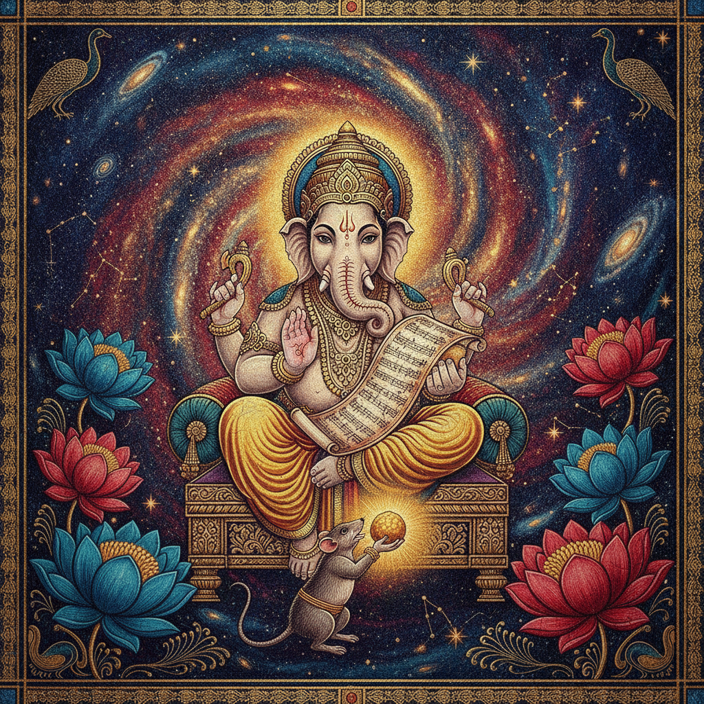 The Cosmic Crescendo of Wisdom by Ganesha
