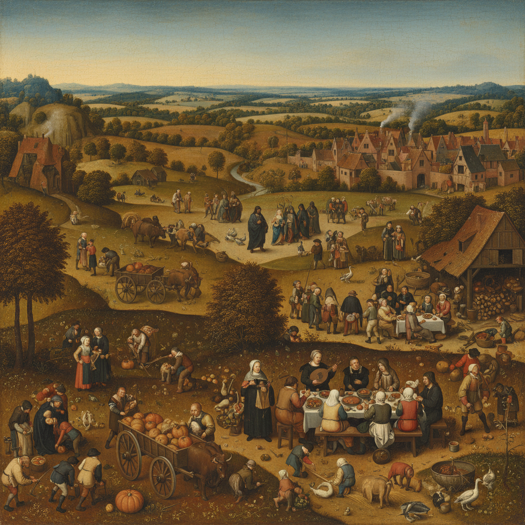 The Unheeding Harvest and Proserpina's Shadow by Pieter Bruegel the Elder