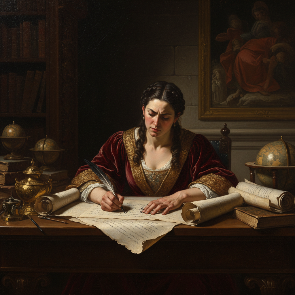 The Chronicler's Intense Resolve by Artemisia Gentileschi