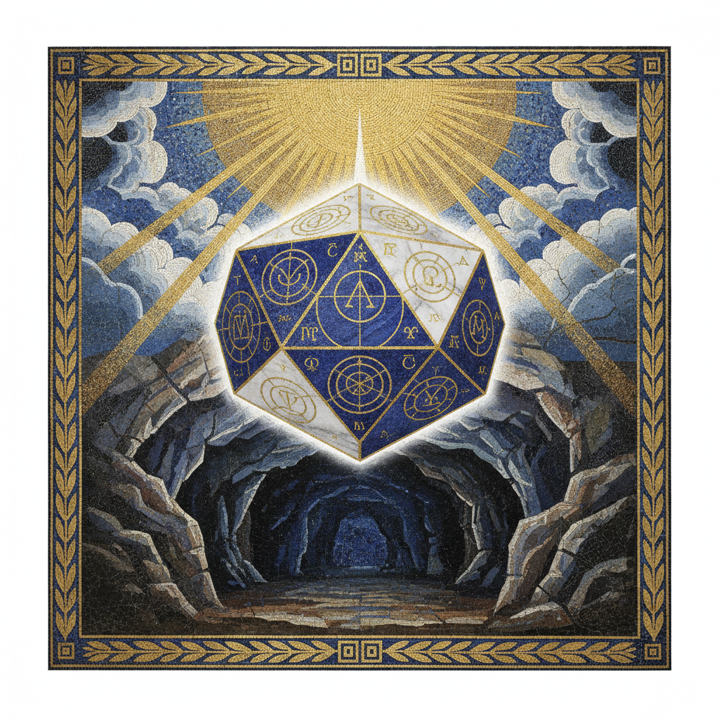 The Ascent of the Ethereal Icosahedron by Plato