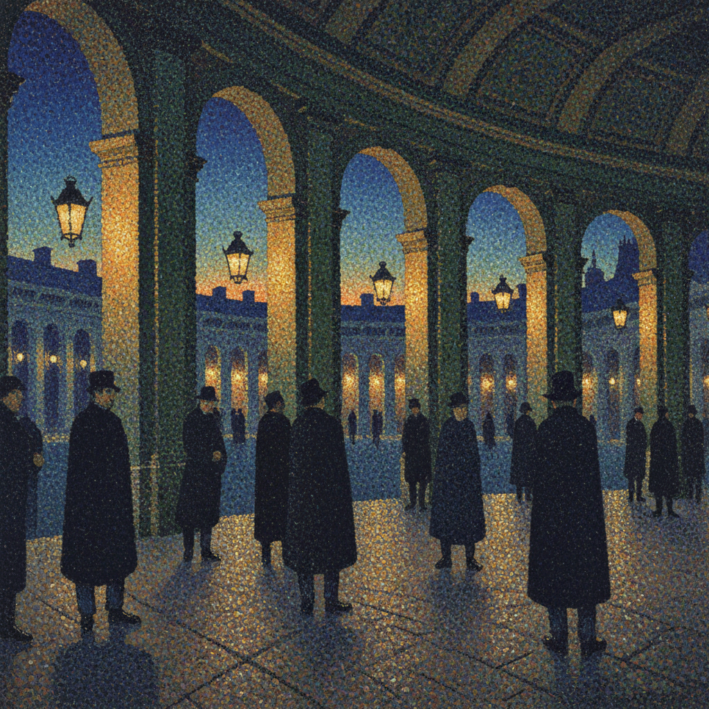 The Whispers of the Palais-Royal: A Nocturne in Points by Georges Seurat