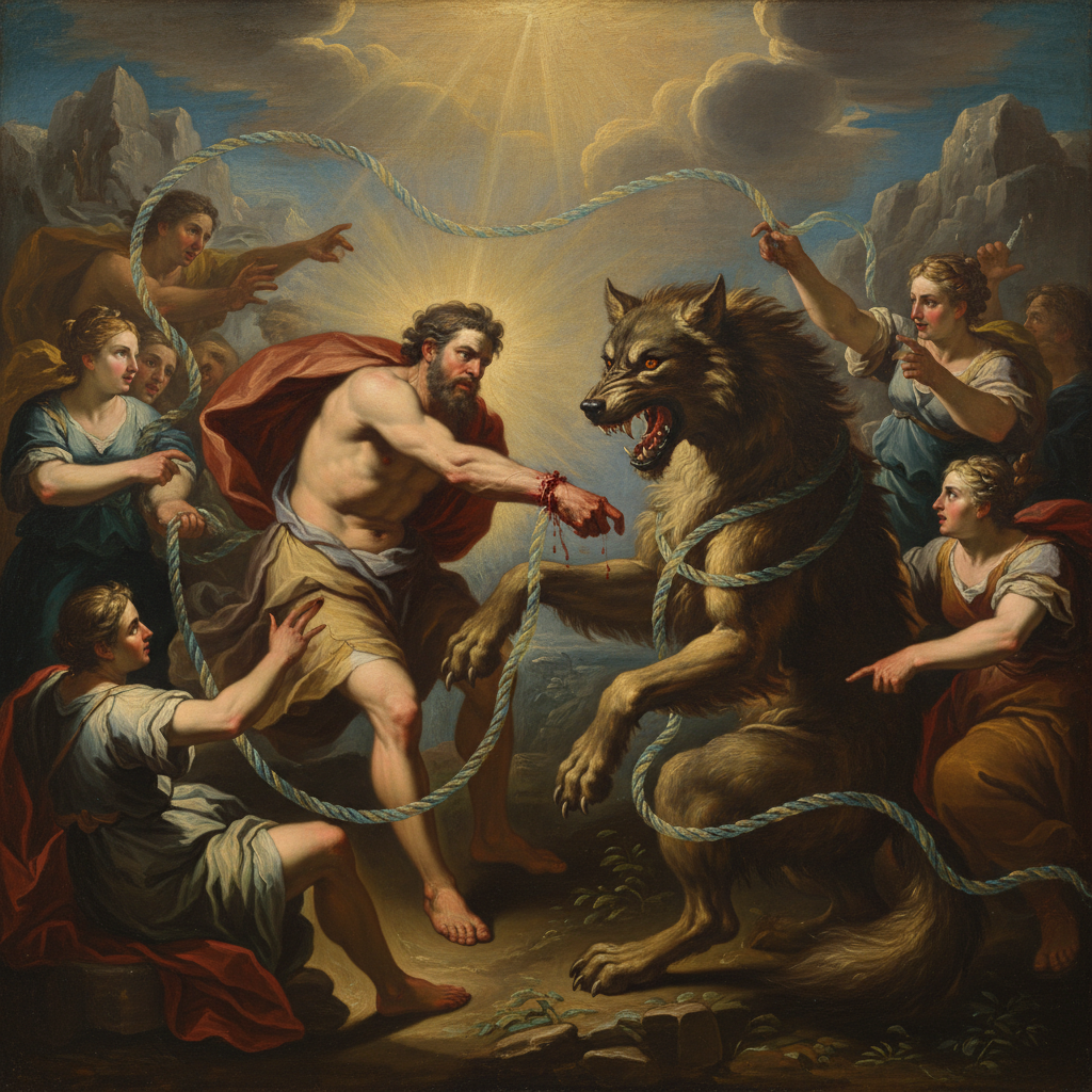 The Aegis of Oath: Tyr's Unyielding Hand by Peter Paul Rubens
