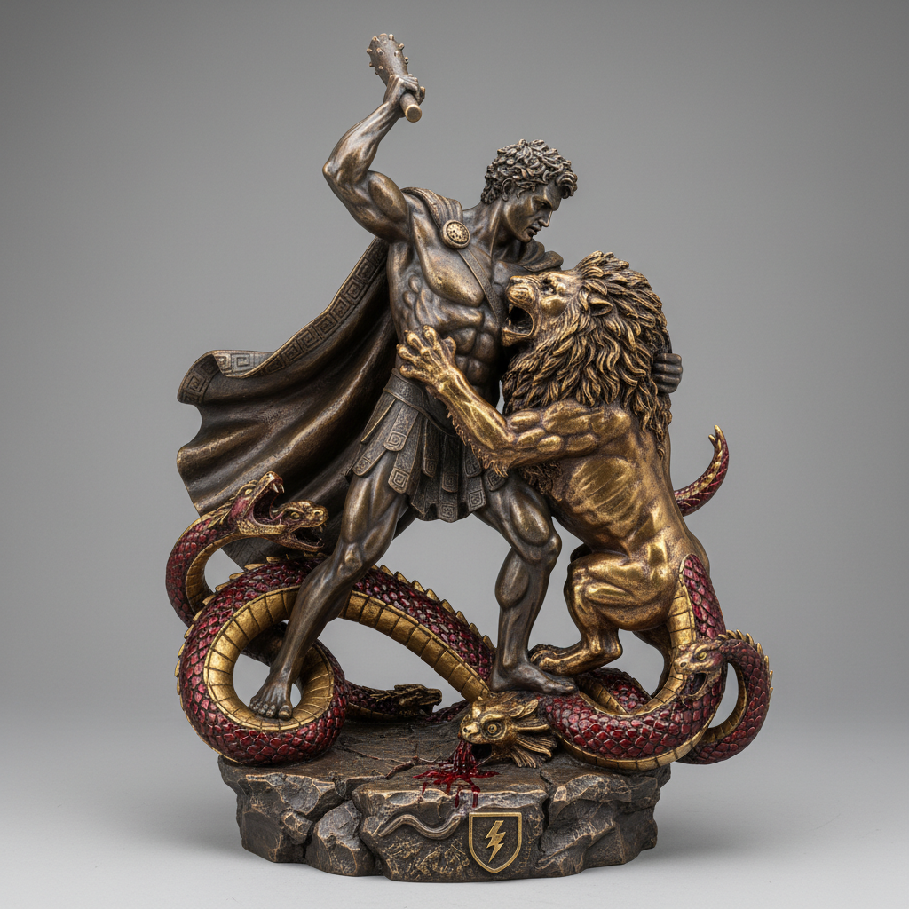 The Unyielding Grasp: Bronze, Blood, and the Echo of Trials by Hercules