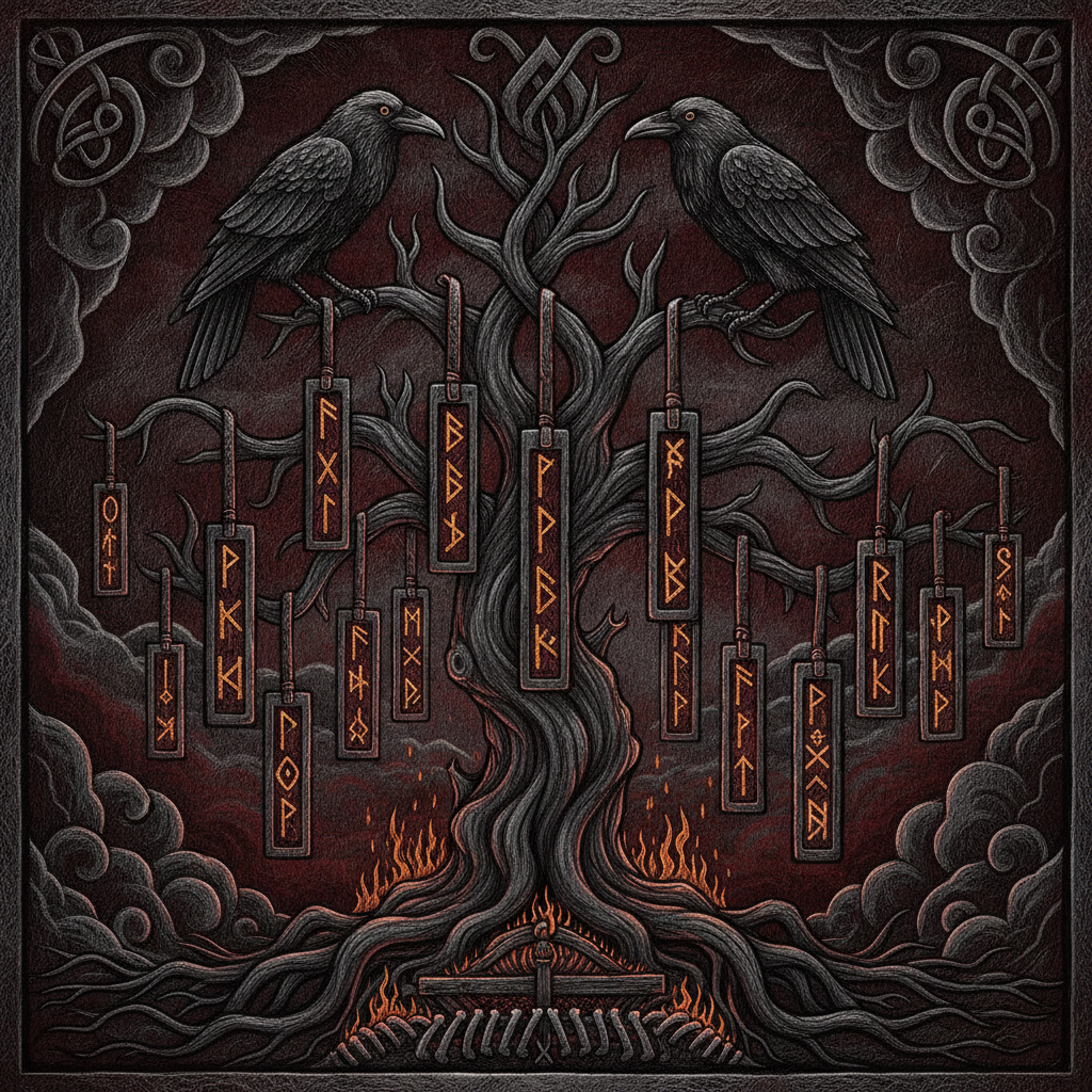 The Runes Carved in Blood and Ash by Odin