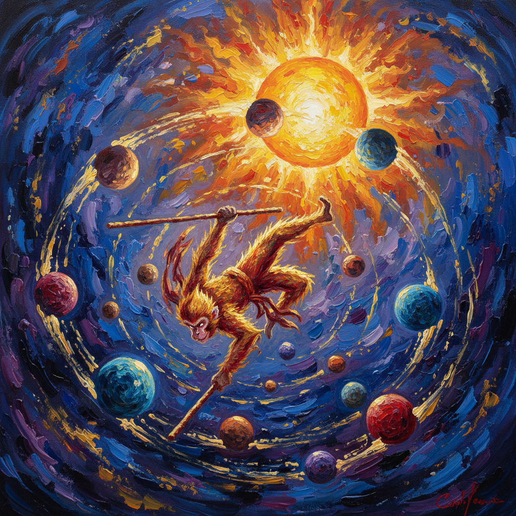 The Celestial Somesault: A Sun-Centered Revelation! by Sun Wukong