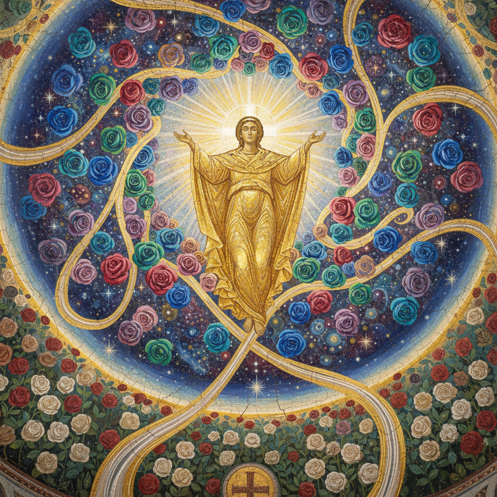 The Garden of the Soul's Ascent: Tamar's Golden Petals by Rumi