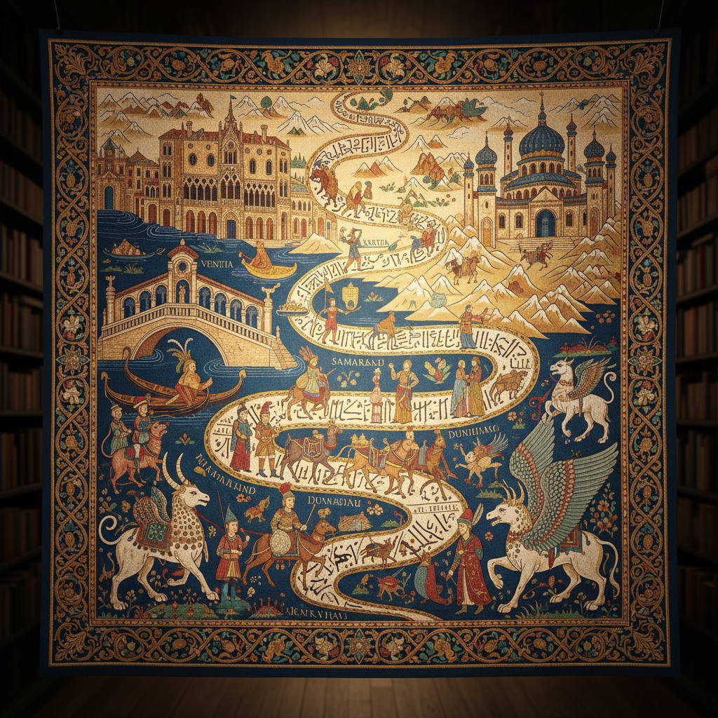 The Grand Tapestry of Routes: Il Milione's Journey by Marco Polo