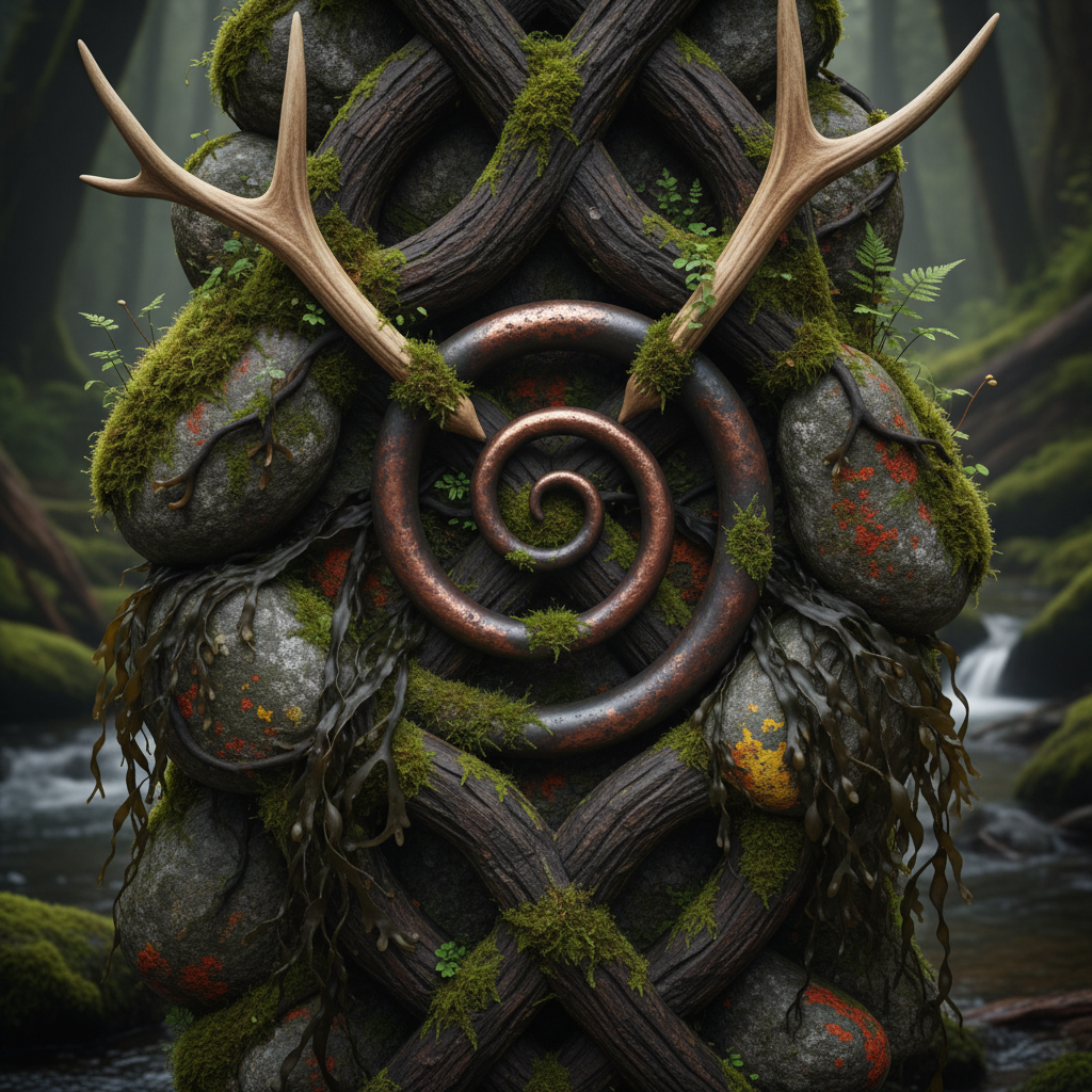 The Spiraling Heart of the Land-Sea Kinship by Cernunnos