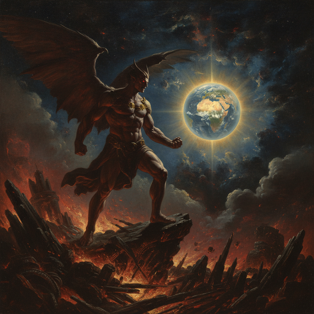 Satan's Ascent Through Chaos by John Milton