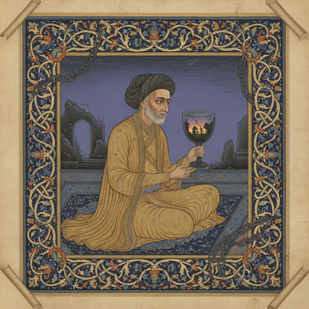 The Weight of a Whispered Verse, Cast in Iron by Mirza Ghalib