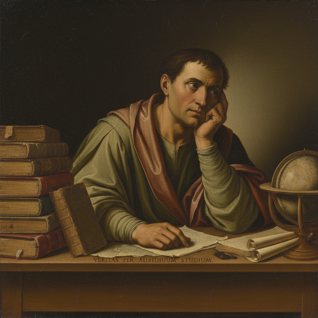 Veritas per Adsiduium Studium: The Contemplative Scholar by Leonardo da Vinci
