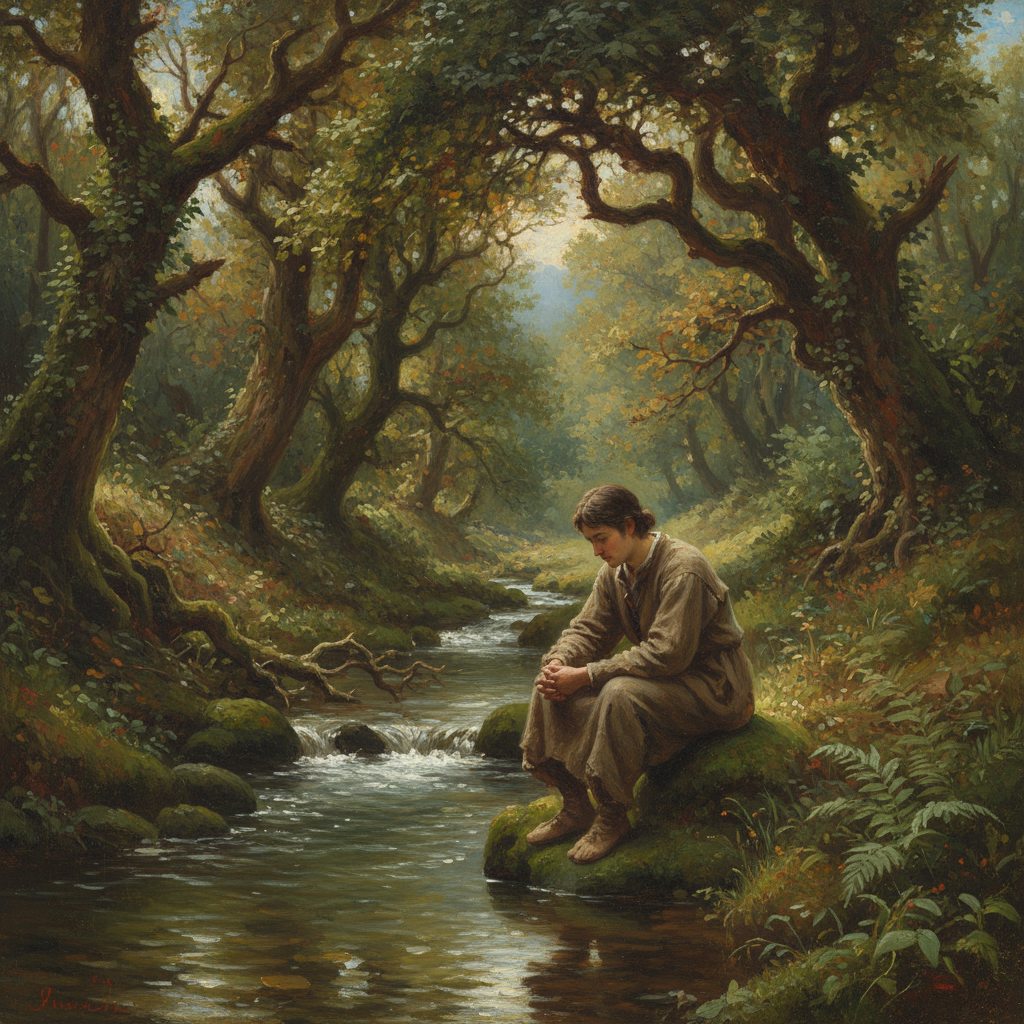 The Solitary Sylvan Contemplation by Jean-Jacques Rousseau