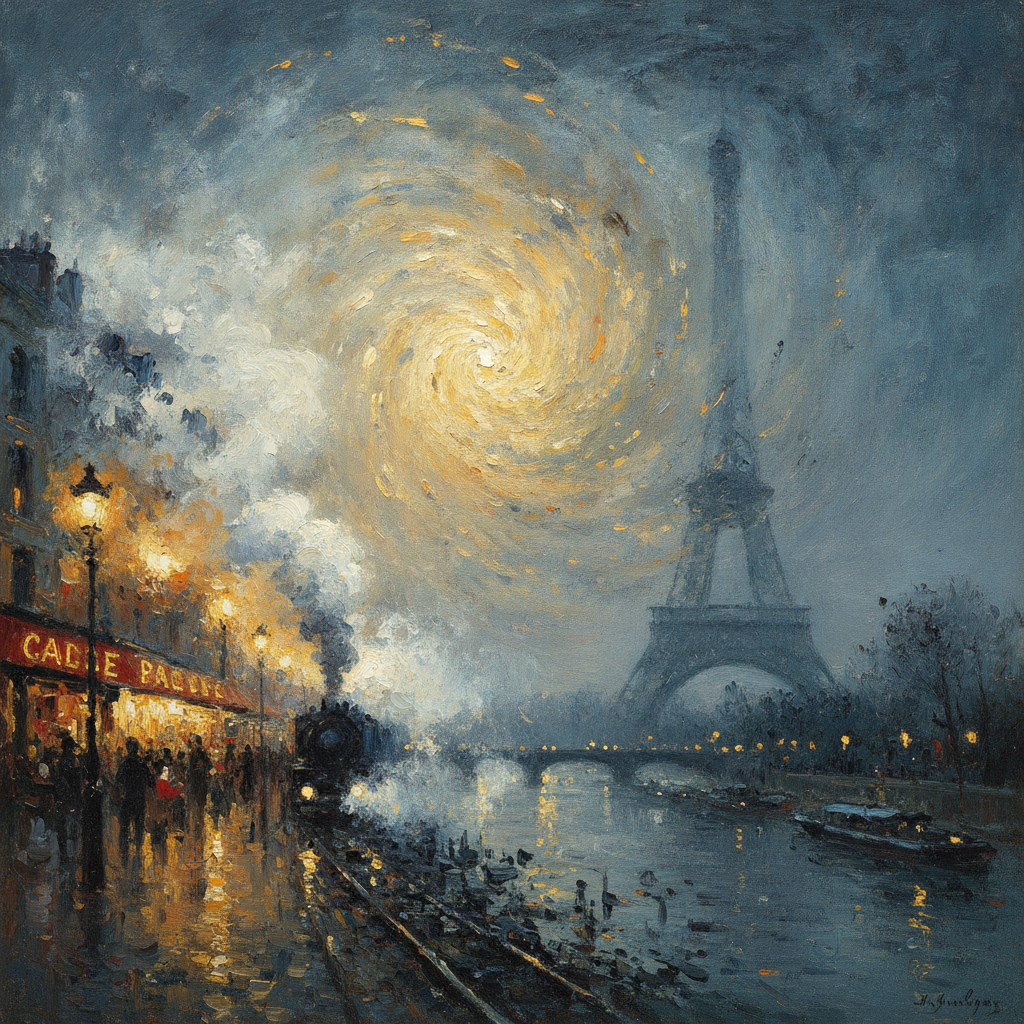 Vortex of the Seine: The Golden Haze of Paris by J.M.W. Turner