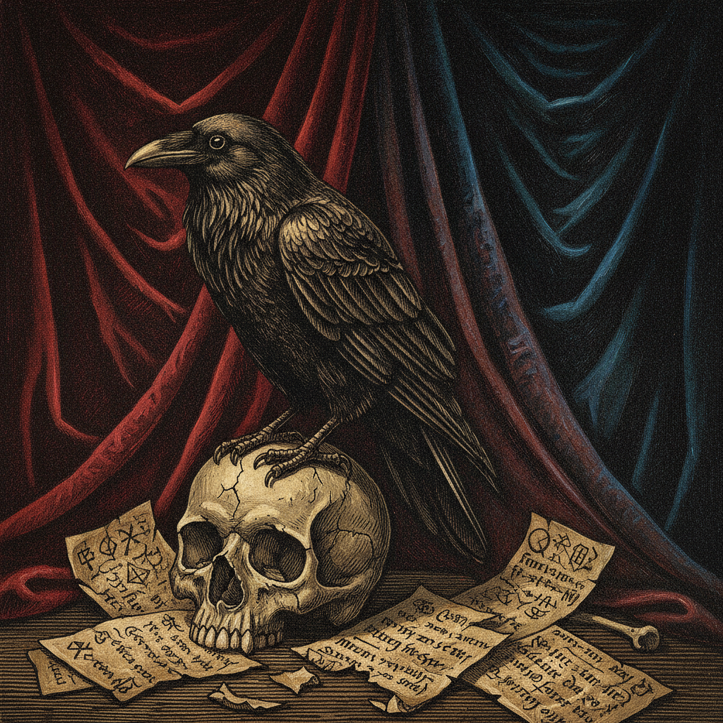 The Raven's Skull Upon Prospero's Stage by William Shakespeare