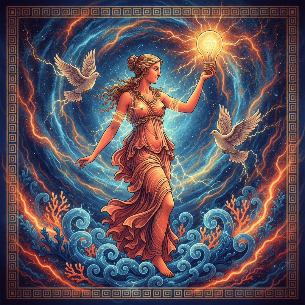Luminescence of the Foam-Born Spark by Aphrodite