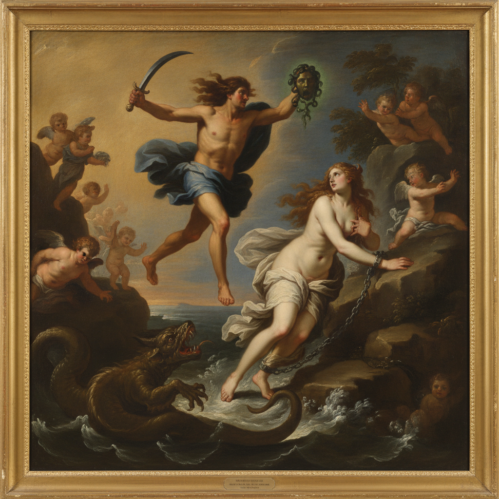 Perseus Liberating Andromeda: A Tempest of Grace by Peter Paul Rubens