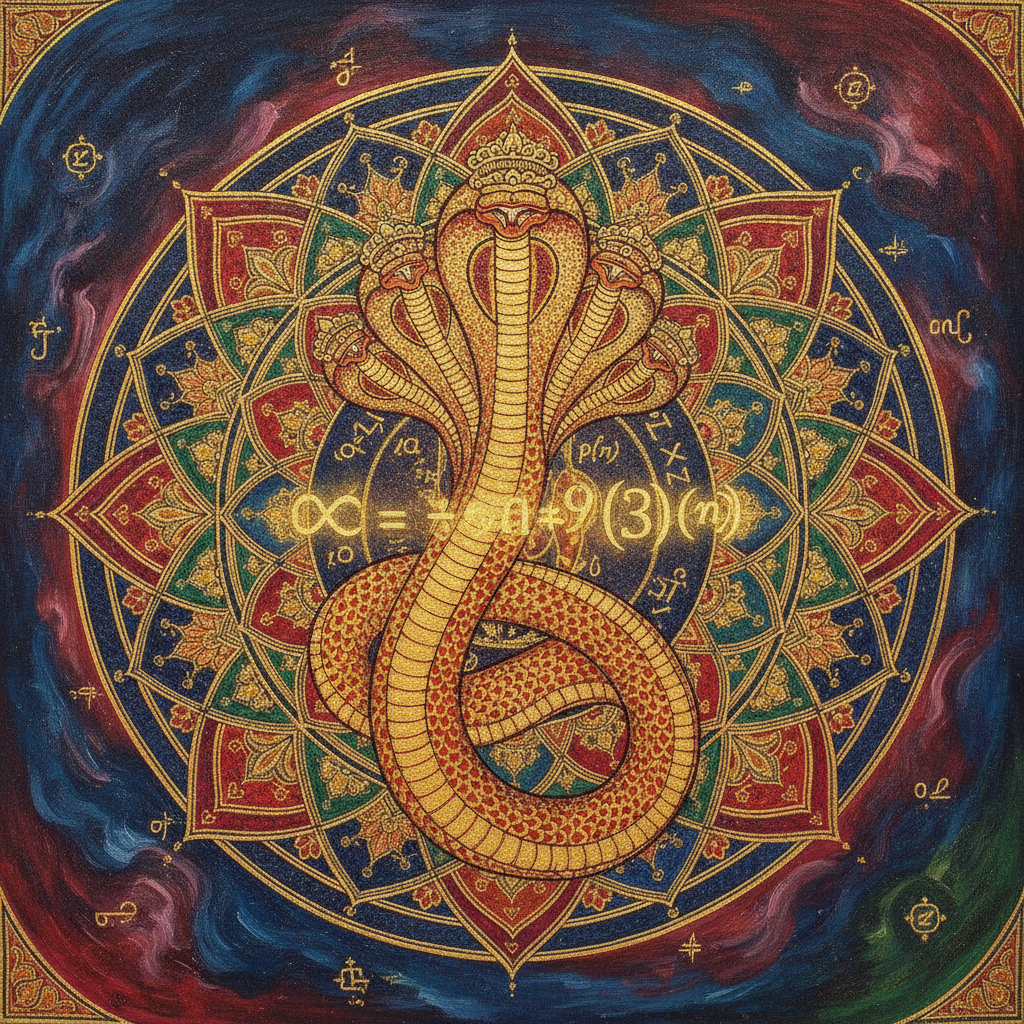 The Infinite Serpent of Partition by Srinivasa Ramanujan