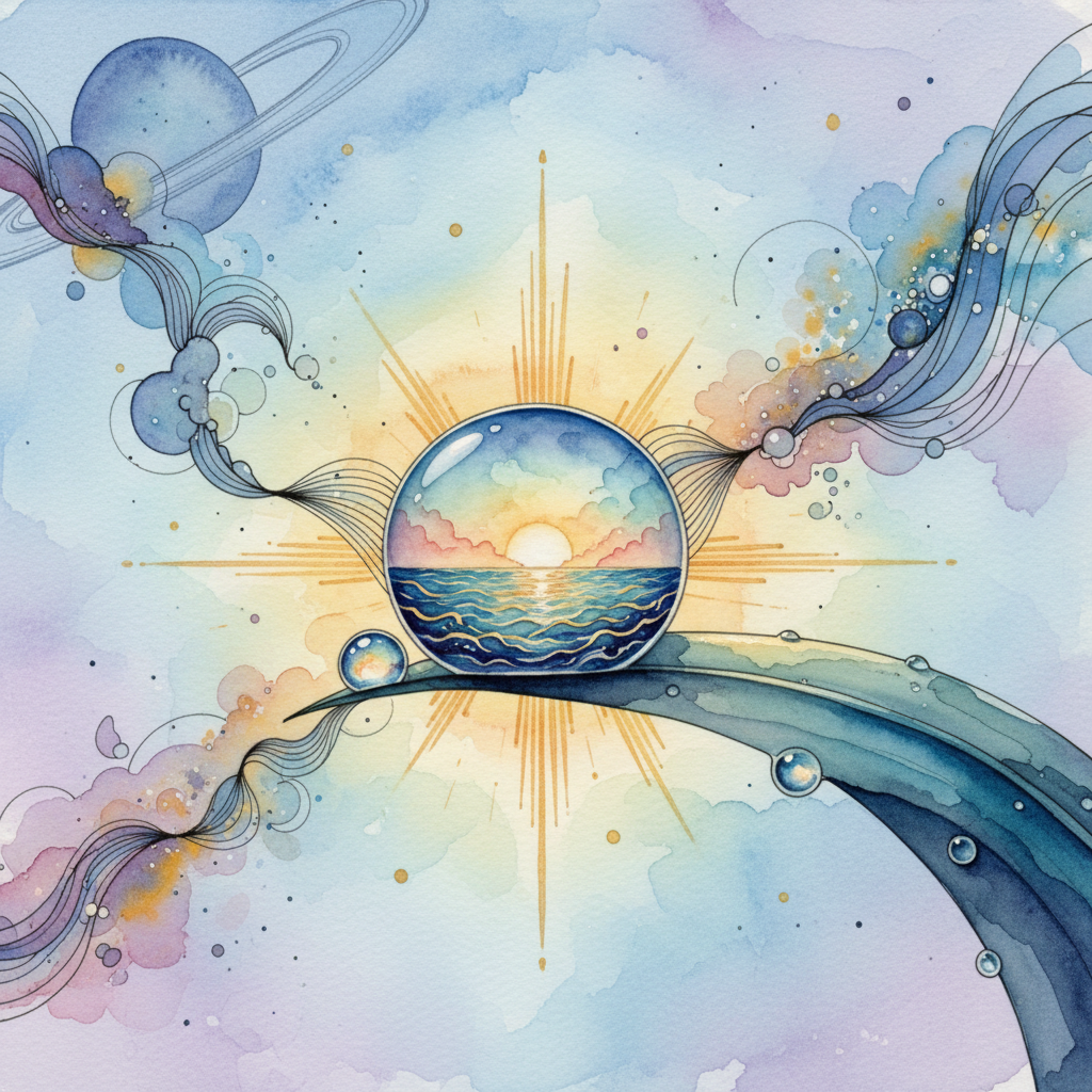 A Single Dewdrop, an Ocean's Stillness by Rumi