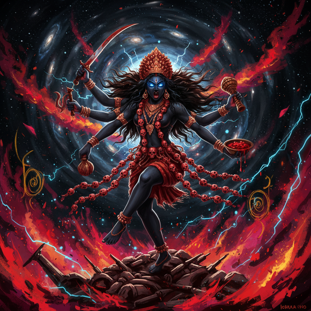 The Cosmic Churn: Kali's Dance of Tao by Kali