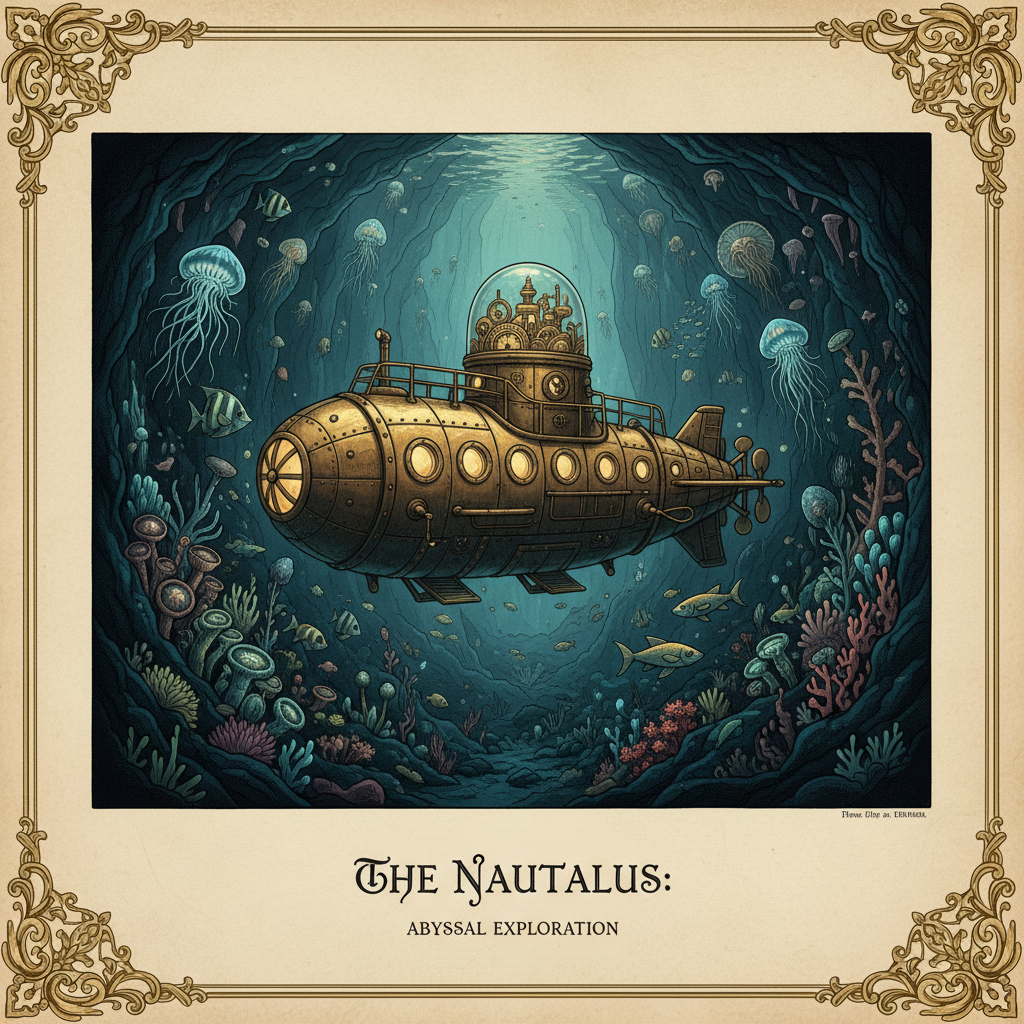The Brass Voyager's Revelation: A Glimpse into the Deepest Wonders by Jules Verne