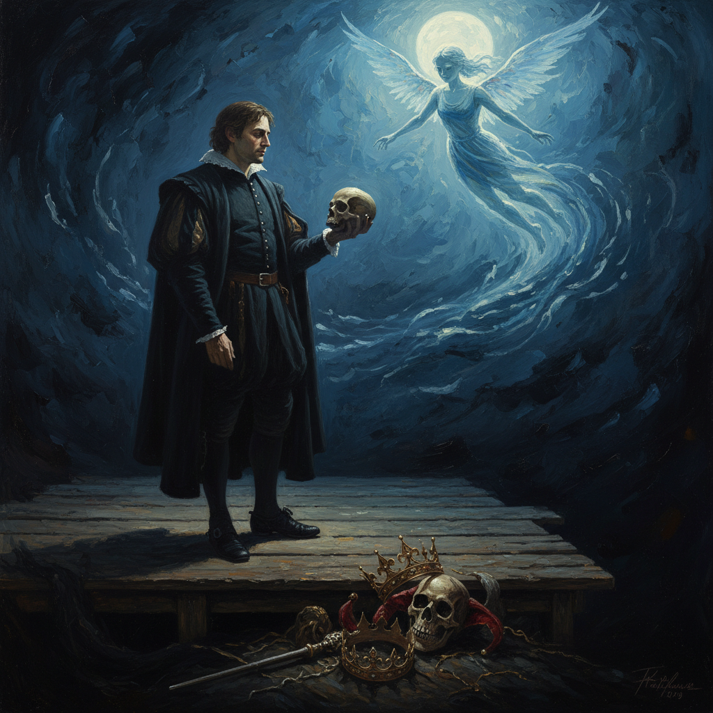 The Mind's Deep Ocean: A Lunar Revelation by William Shakespeare