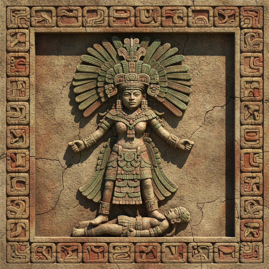 The Stela of the Eternal Mourning and the Rising Sun by Lady Six Sky
