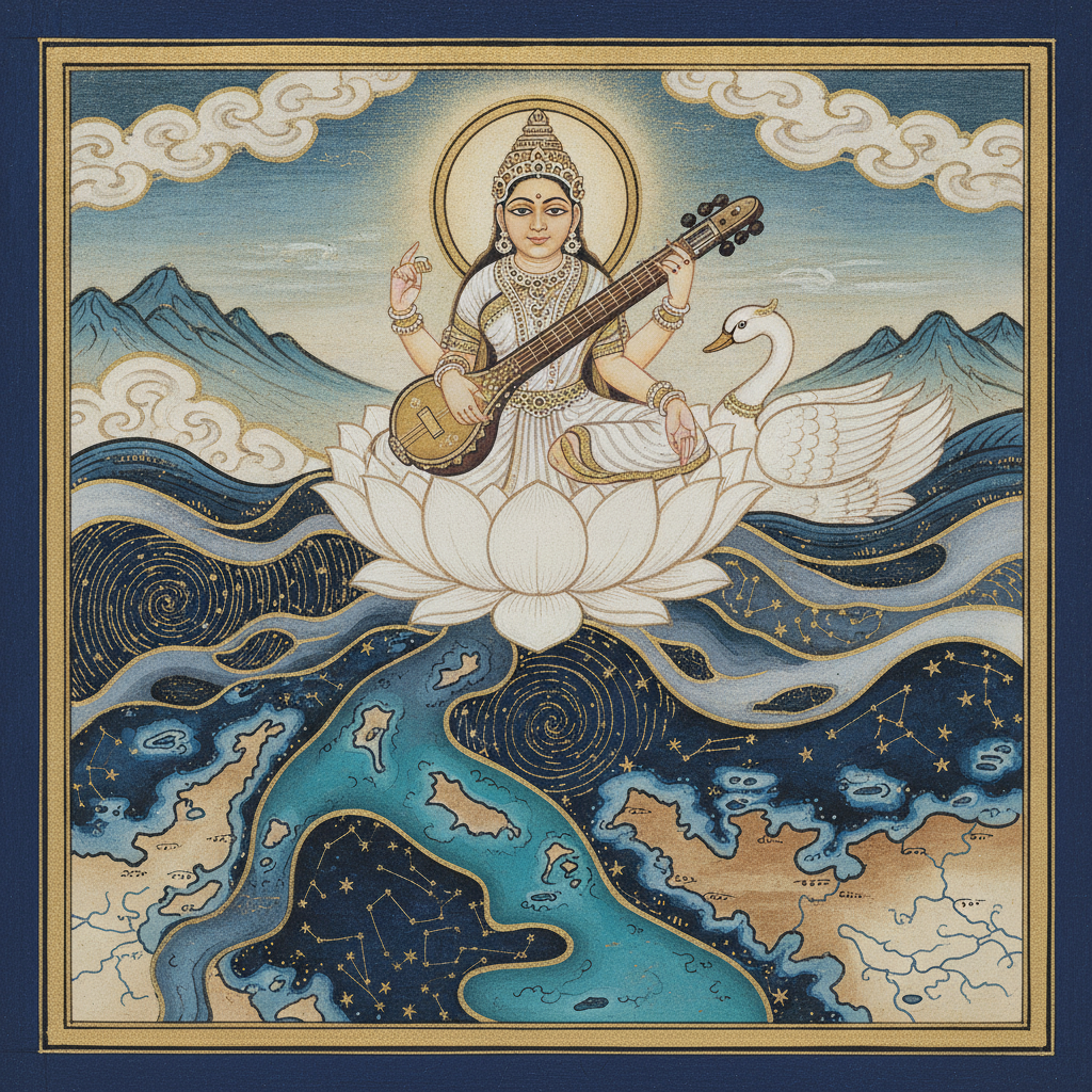 Mapping the Eternal River of the New Horizon by Saraswati