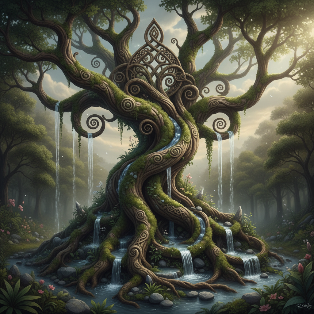 The Sacred Oak's Flowing Lifeblood by Danu