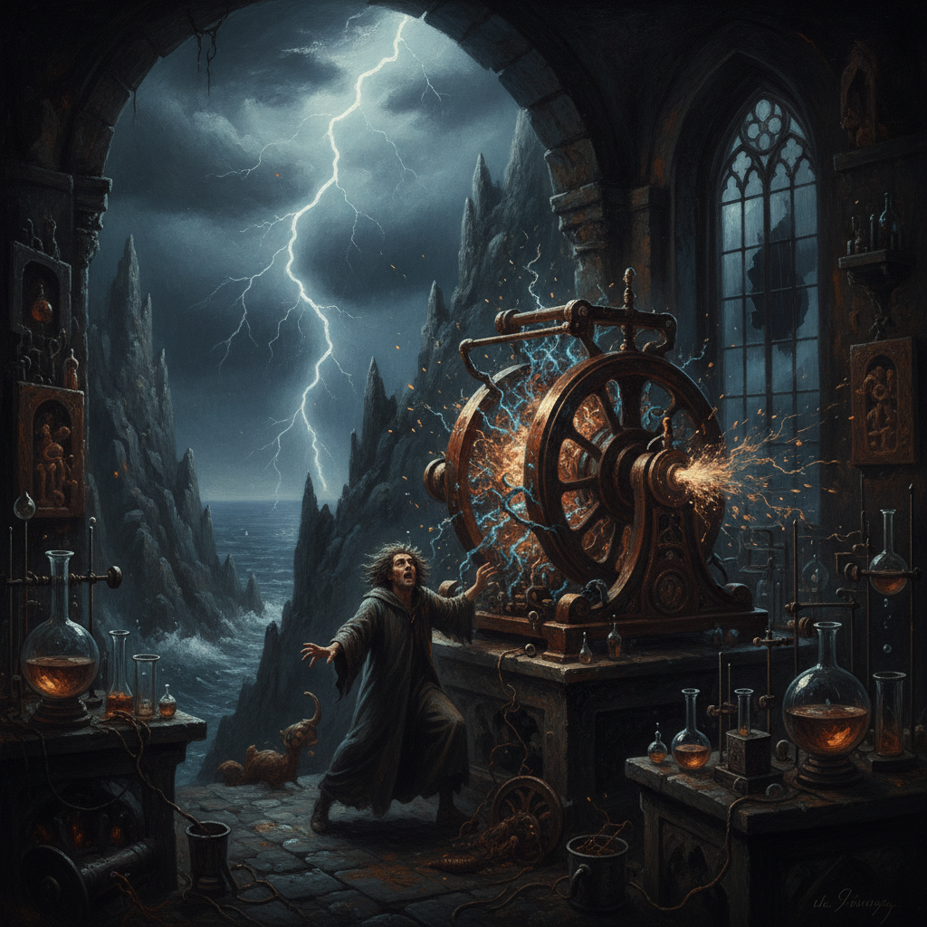 The Galvanic Spark of Prometheus by Mary Shelley