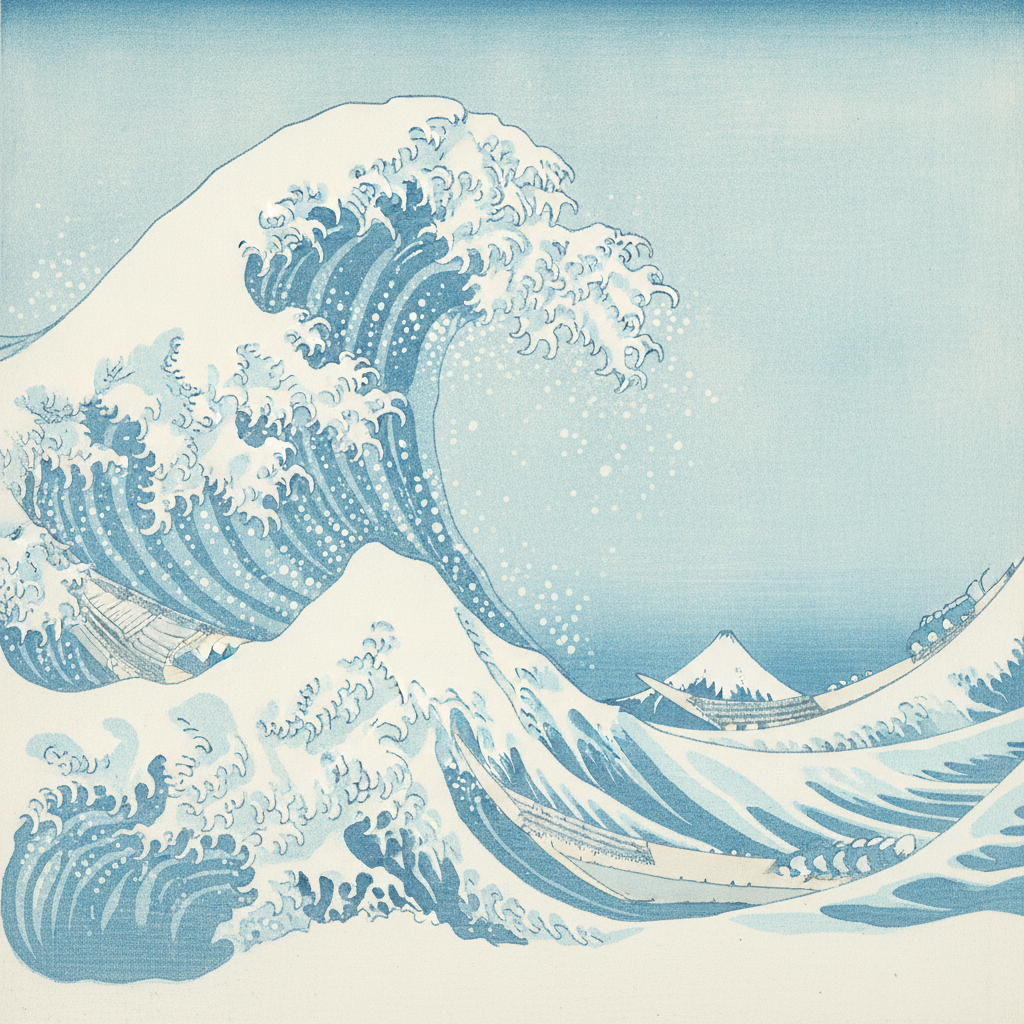 Silent Summit: The Frozen Wave of Mount Fuji by Yuki-onna