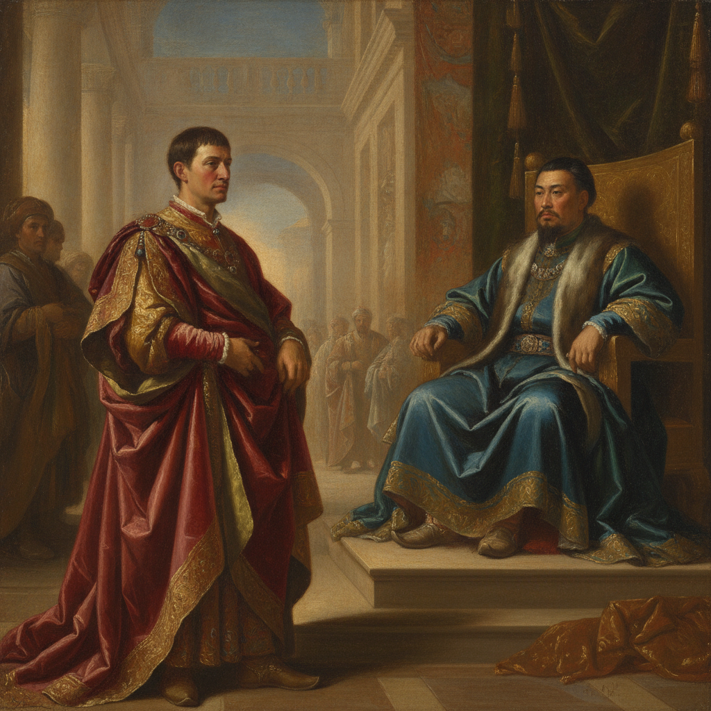The Venetian Ambassador at the Court of Khan by Titian