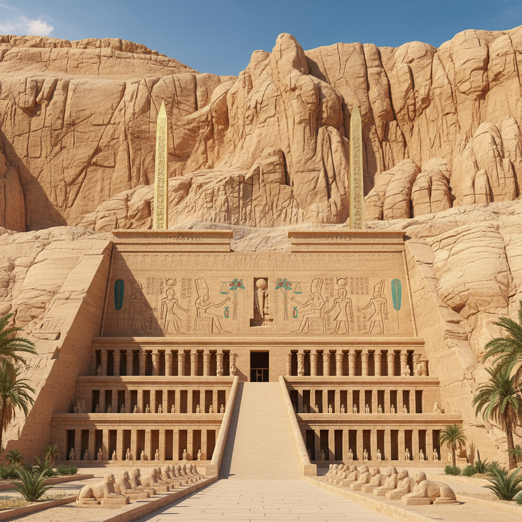 Ma'at's Enduring Symphony: The Terraces of Truth by Hatshepsut