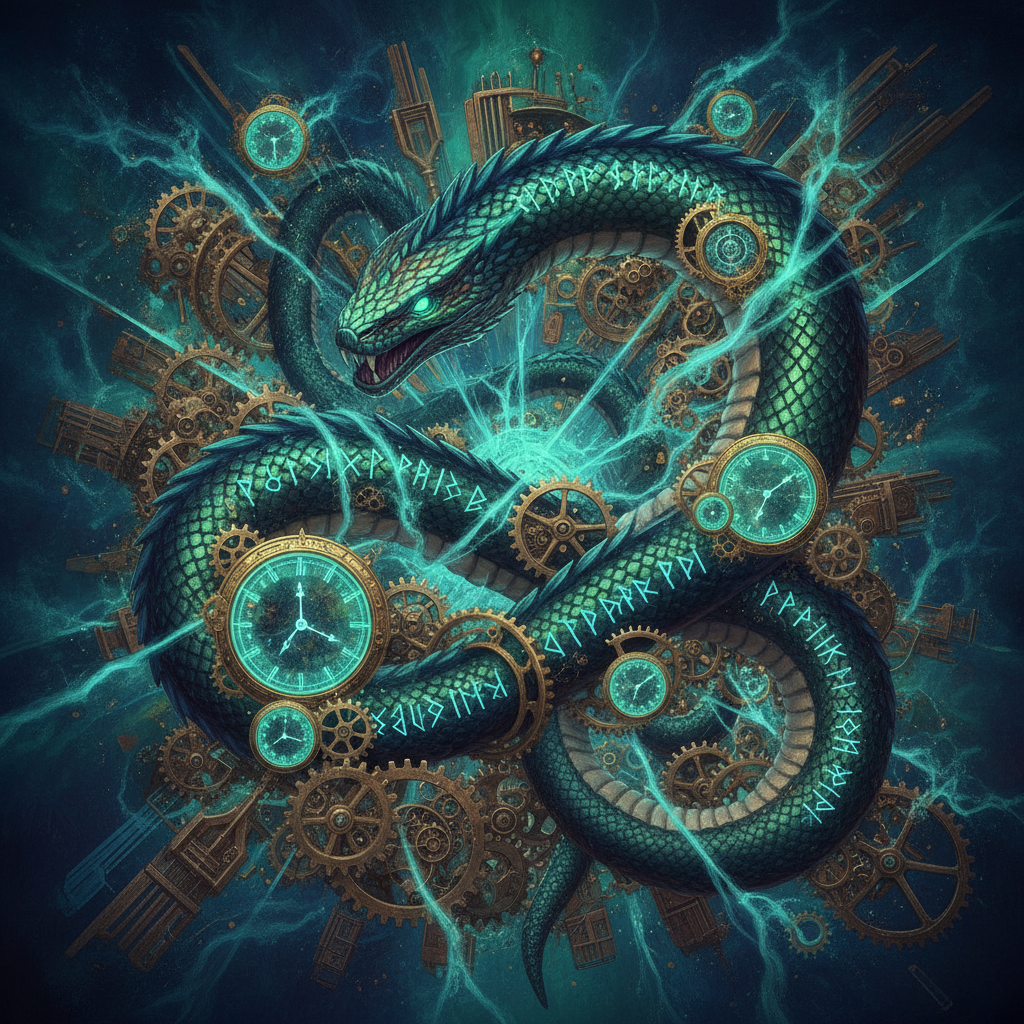 Chronos in the Serpent's Coil by Loki
