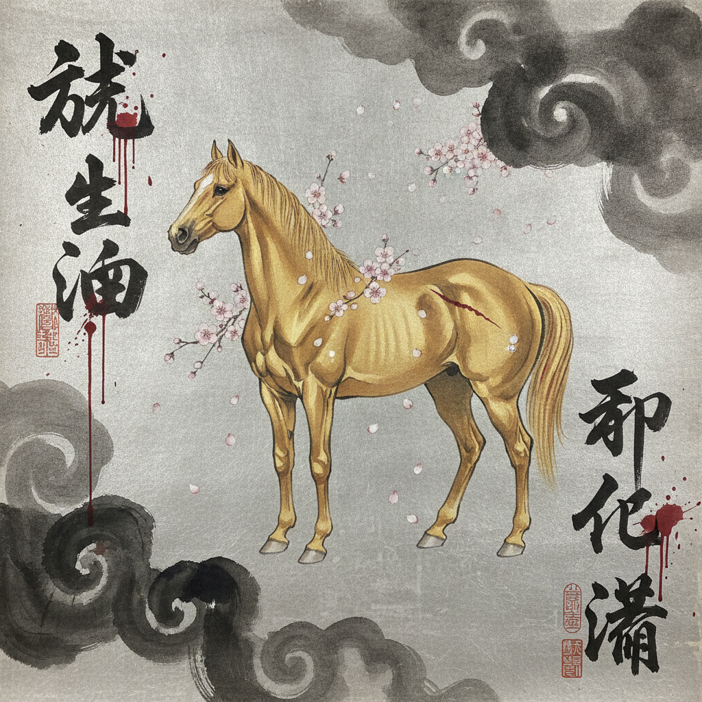 The Golden Steed of Awazu by Tomoe Gozen