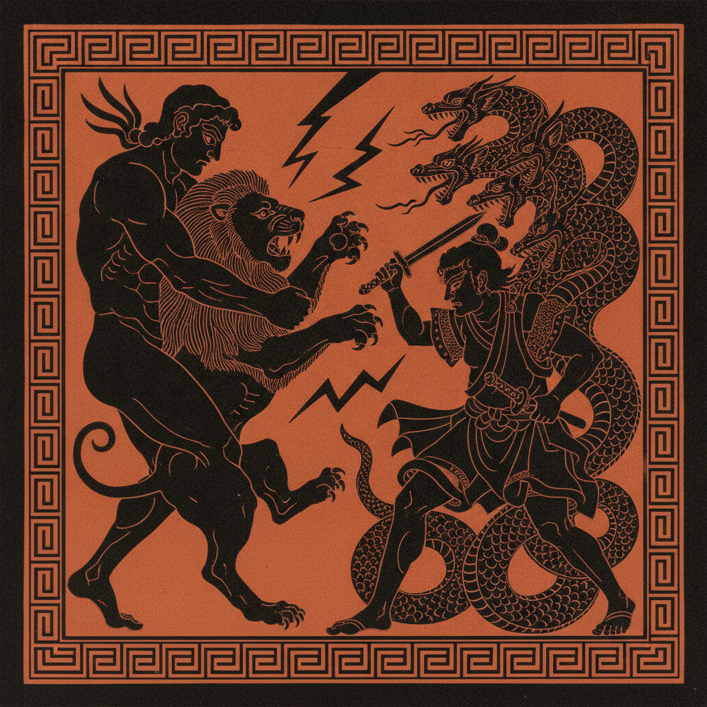 The Severing of the Serpent and the Lion by Hercules