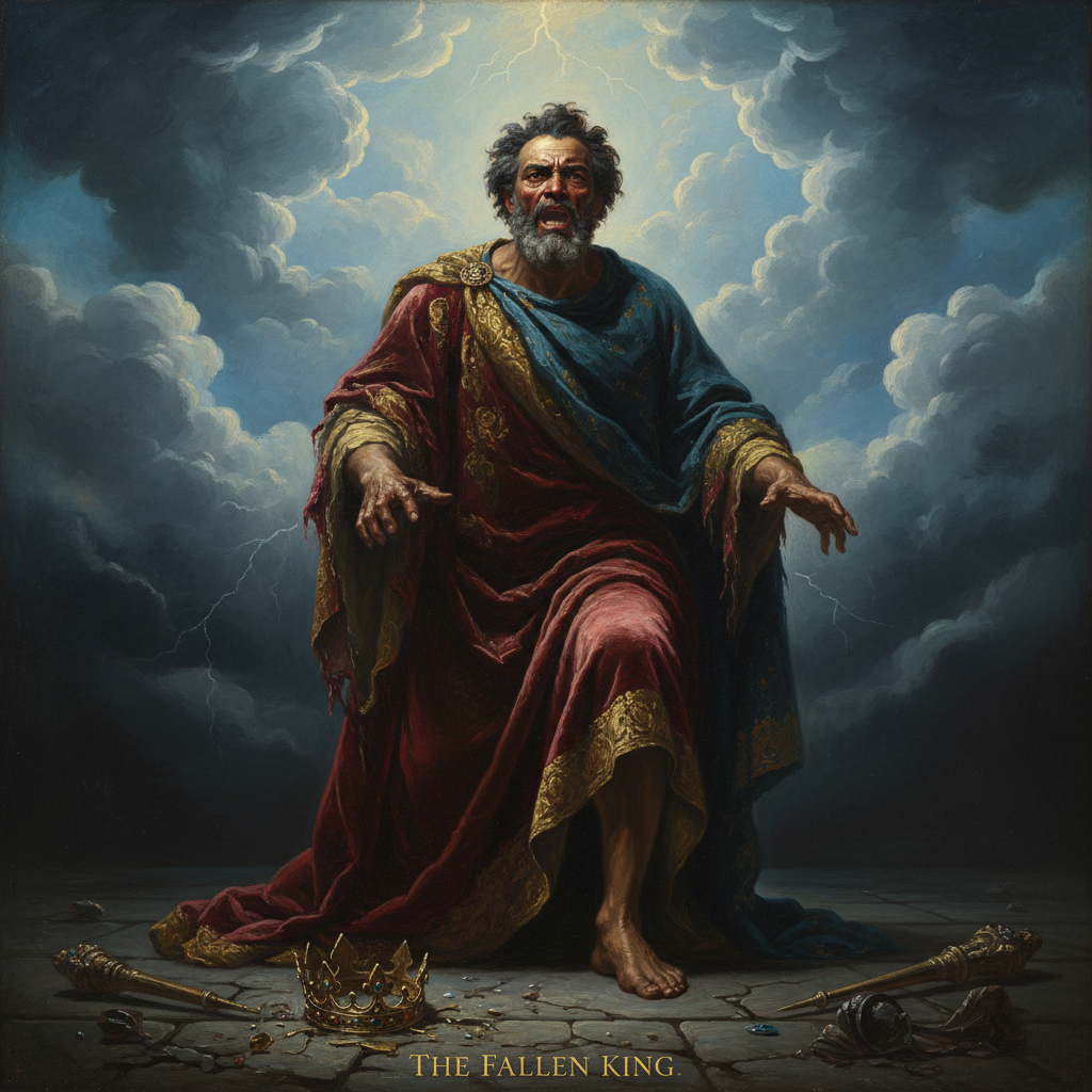 The Fallen King: A Soul's Roar Amidst Divine Fury by Ira Aldridge
