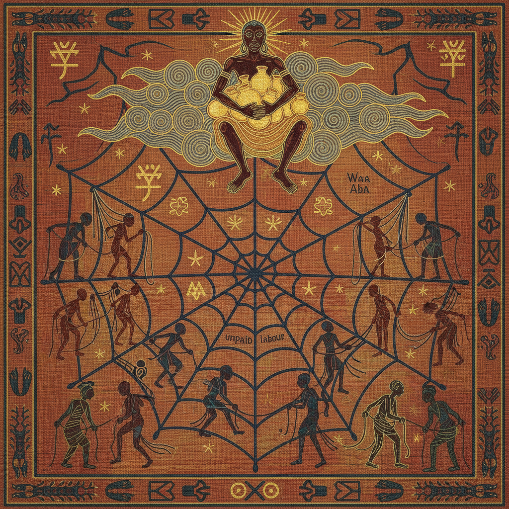 The Web of Unpaid Labour: Nyame's Harvest by Anansi