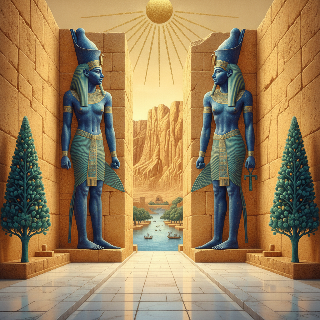 Guardians of the Golden Passage by Hatshepsut