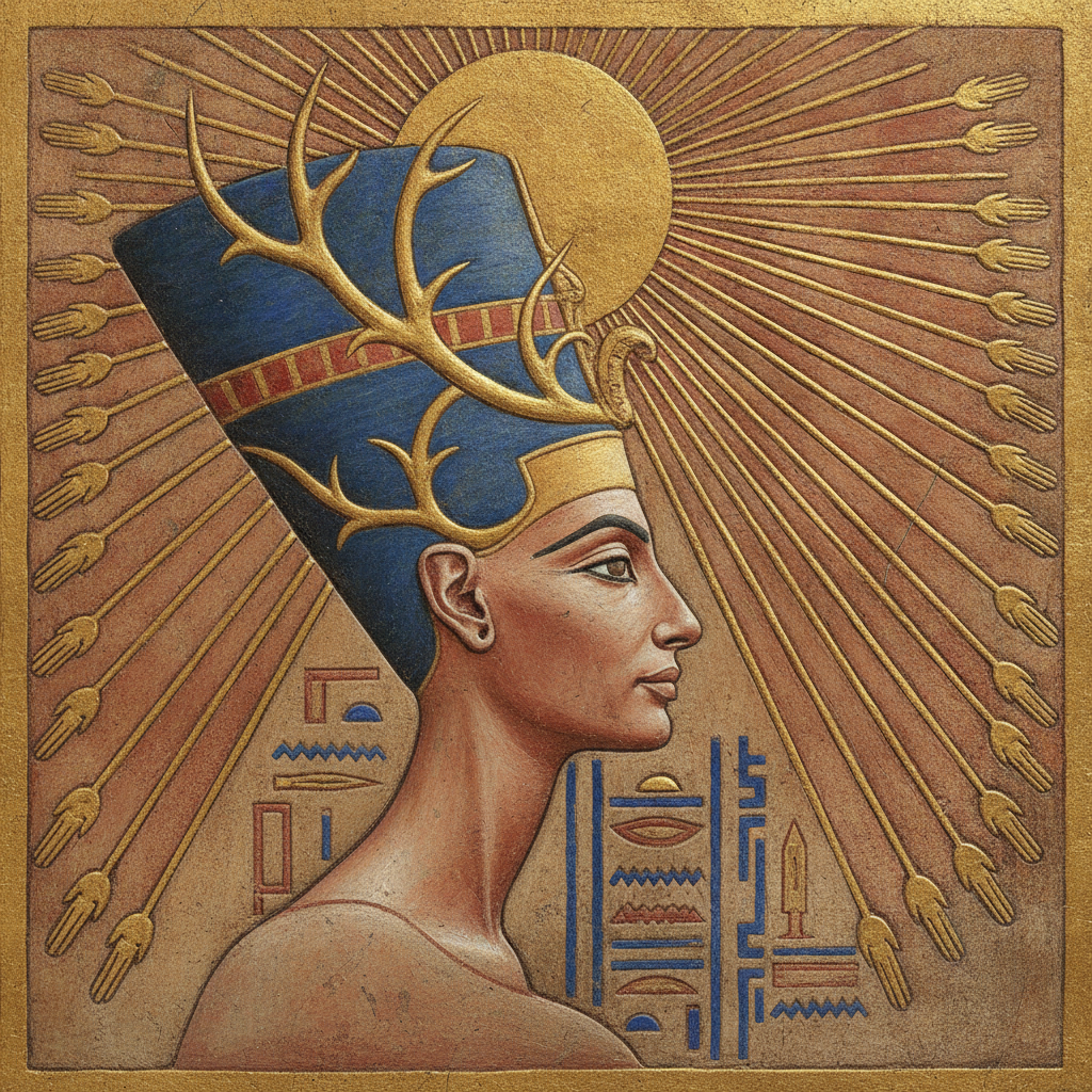 The Golden Horns of the Aten by Nefertiti
