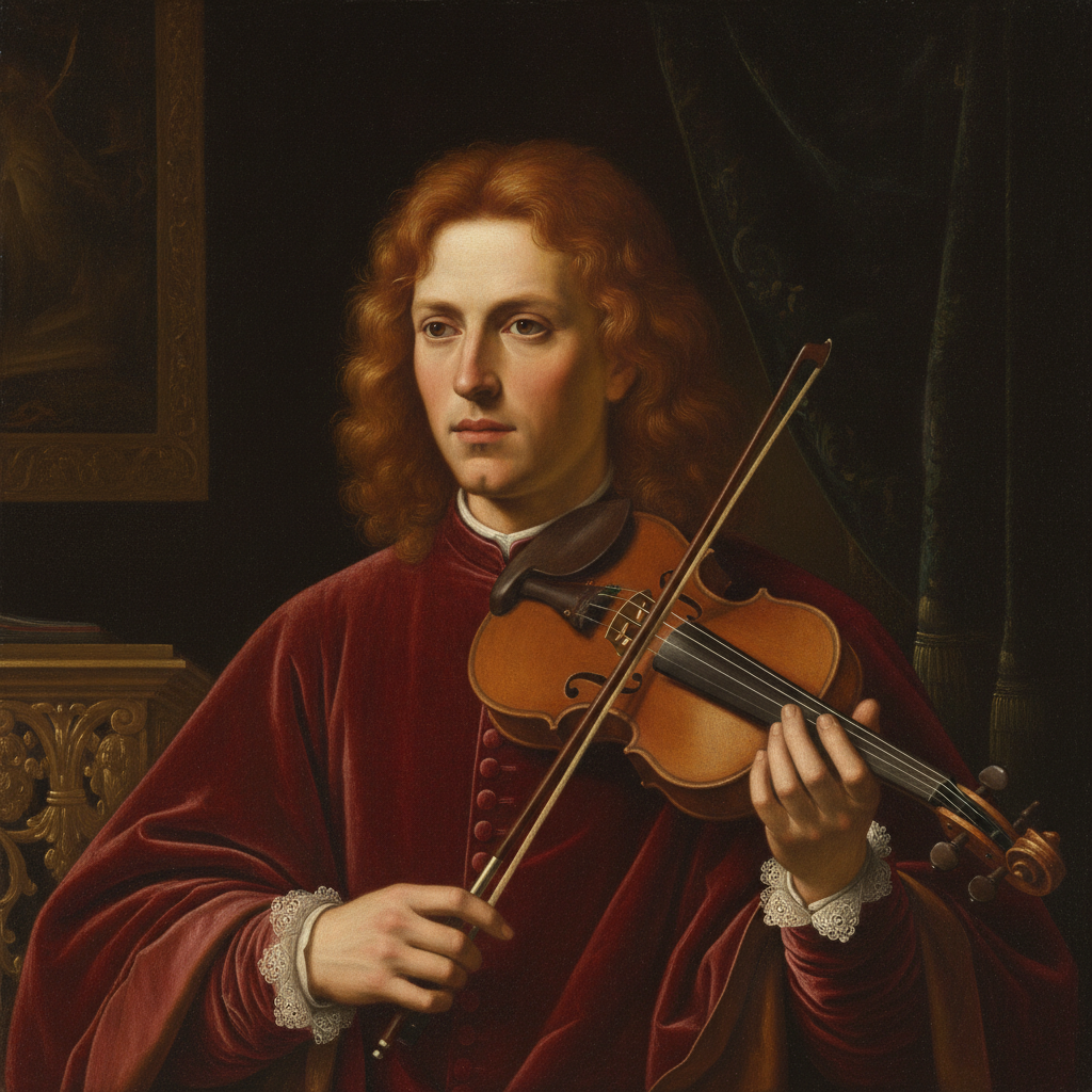 The Red Priest and the Unseen Melody by Sofonisba Anguissola
