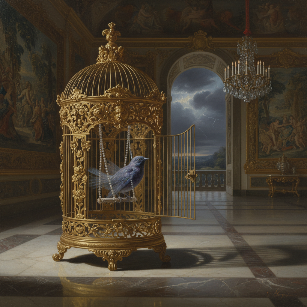 The Gilded Cage and the Nightingale's Song by Alexander Pushkin