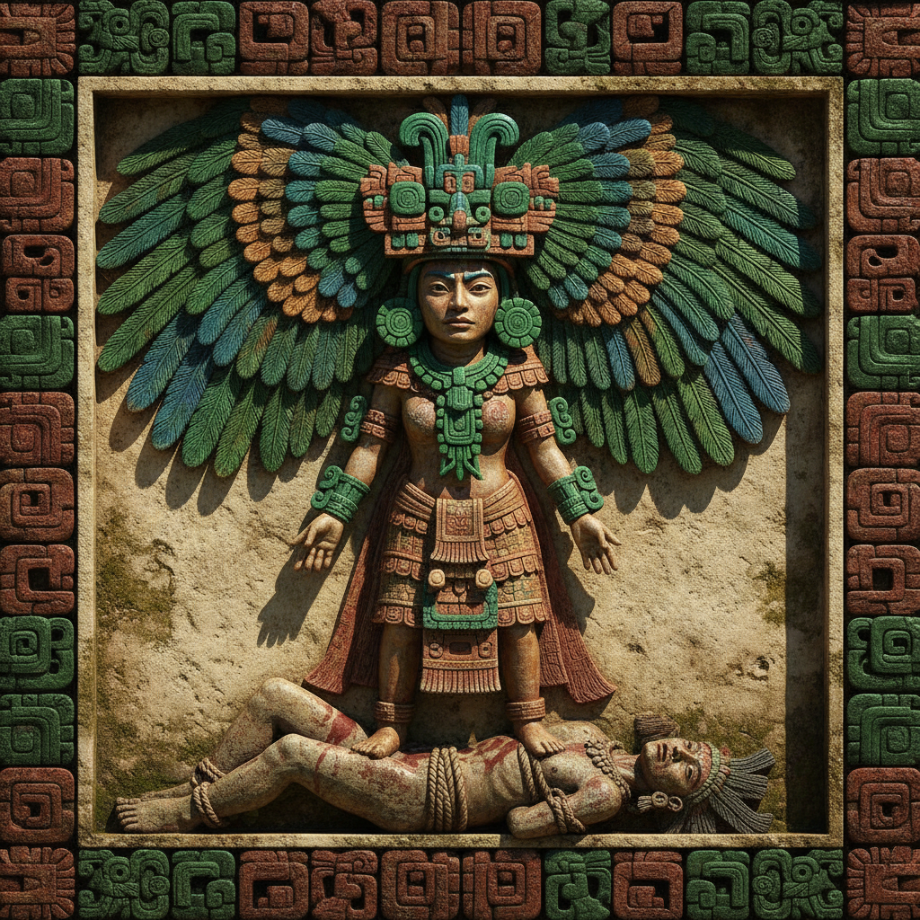 The Stela of the Seventh Sun and Flowing Waters by Lady Six Sky