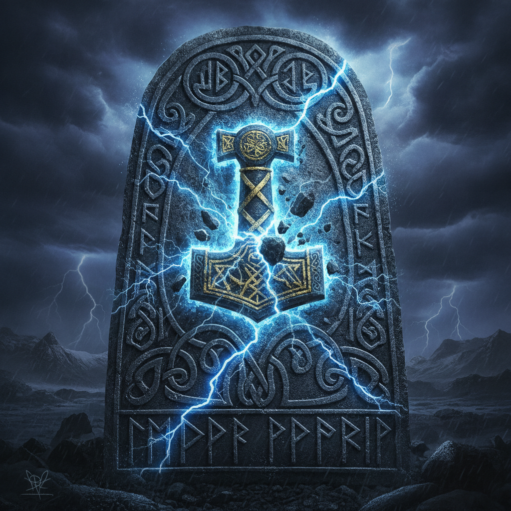The Hammer’s Verse on the Anvil of Storms by Thor